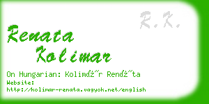 renata kolimar business card